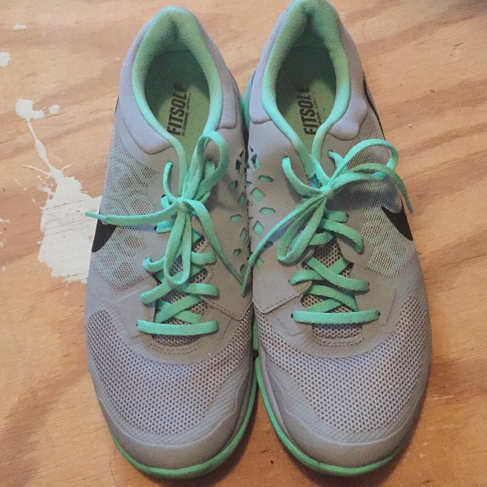 Mint and Gray Nike Shoes